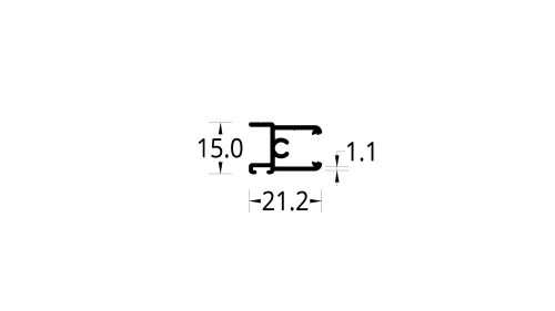 HORIZONTAL SUPERIOR ASTRAL 1.6 (21.2 X 15) mm.