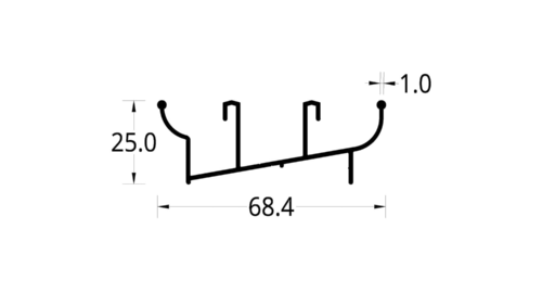 SILLAR / CABEZAL ASTRAL 1.8 (68.4 X 25) mm.
