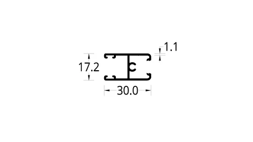 HORIZONTAL SUPERIOR ASTRAL 1.8 (30 X 17.2) mm.