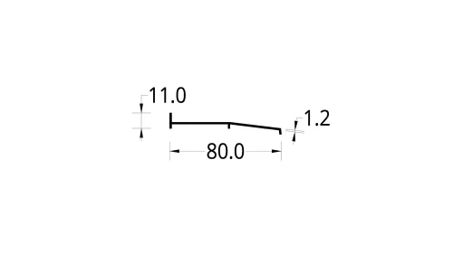 ALFAJIA 8 cm.  (80 X 11) mm.