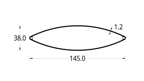 CORTASOL ELIPSE DE (145 X 38) mm.