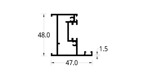 VERTICAL/INFERIOR DE MARCO AWA (47 X 48) mm.