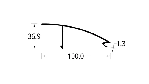 CORTASOL FIJO DE (100 x 36.9) mm.