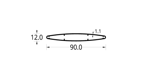 CORTASOL ELIPSE DE ( 90 X 12) mm.