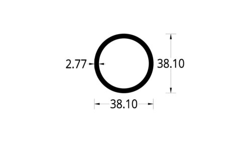 TUBO CIRCULAR (1 1/2)" (38.5) mm ESPESOR 2.77 mm.