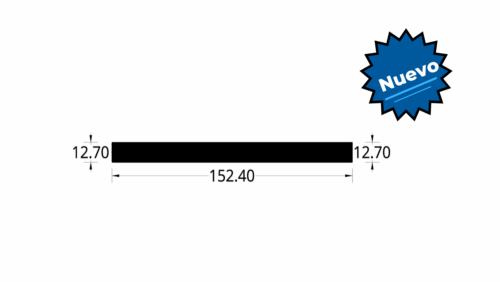 PLATINA DE ALUMINIO (6 X 1/2)"  (152,4 X 12.7) mm.