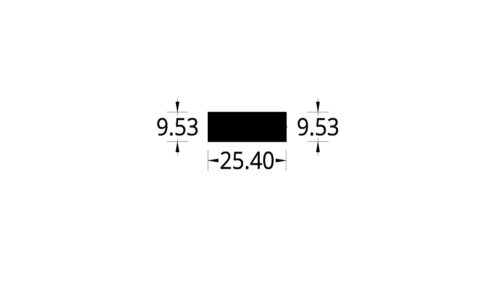 PLATINA (1 X 3/8)" (25.4 X 9.53) mm.