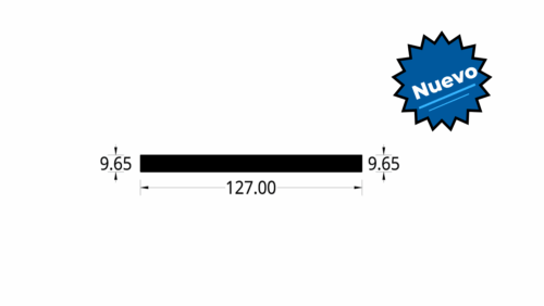 PLATINA DE ALUMINIO (5 X 3/8)" (127 X 9,65) mm.