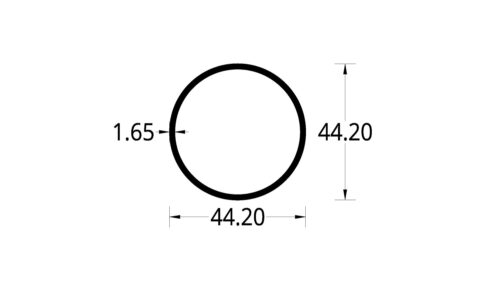 TUBO CIRCULAR (1 3/4)" (44.2) mm ESPESOR 2.65 mm.